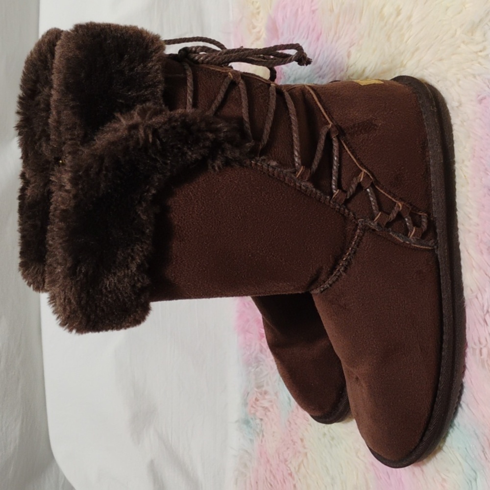 (X-106) Apres By Lamo Faux Fur Zip Up Boots Sz.8 Tried On
